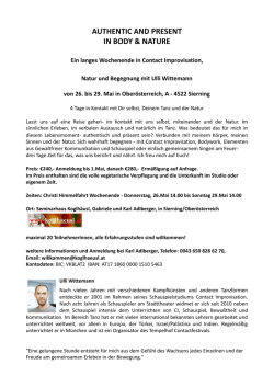 INFO zum Workshop und Deine Anmeldung.