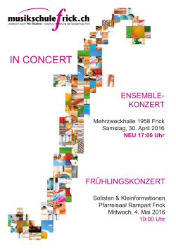 in concert - Musikschule Frick