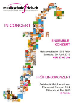 in concert - Musikschule Frick