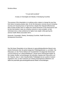 Dimitrios Minos &ldquo;I`m just well nourished&rdquo; A study on Overweight and