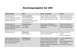 Beratungsangebot an der ASS - Albert-Schweitzer