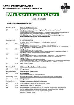 Gottesdienstordnung 12.03.