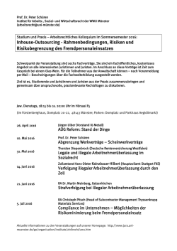 Inhouse-Outsourcing - Rahmenbedingungen, Risiken und