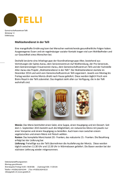 Mahlzeitendienst in der Telli