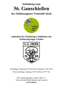 Gauschiessen 2016 - Schützengau Neustadt/Aisch