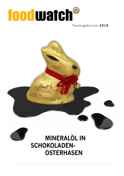 foodwatch-Test: Mineralöl in Schokoladen
