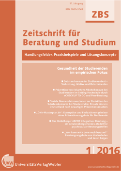 Heft 1 / 2016 - Universit&auml;tsVerlagWebler