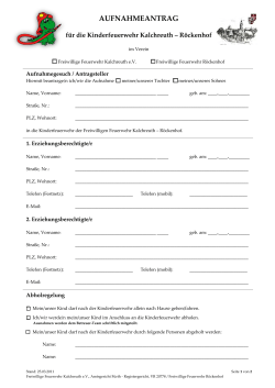 Aufnahmeantrag für die Kinderfeuerwehr Kalchreuth – Röckenhof