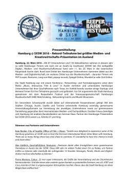 Pressemitteilung - Interessengemeinschaft Hamburger Musikwirtschaft