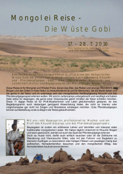 Die Wüste Gobi - Impuls und Continuum Gina Gohl