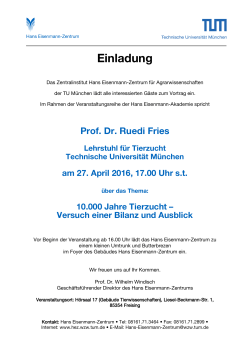 27.04.2016 - Hans Eisenmann-Zentrum für Agrarwissenschaften
