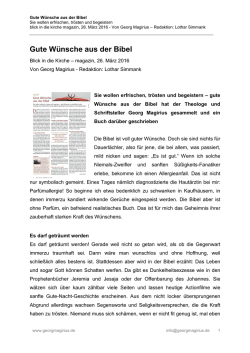 Gute W&uuml;nsche aus der Bibel