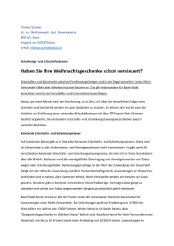 Haben Sie Ihre Weihnachtsgeschenke schon versteuert?