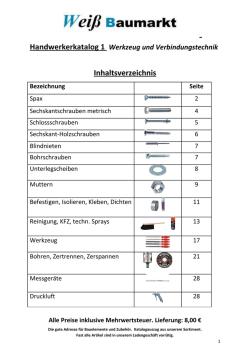 Inhaltsverzeichnis