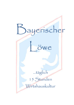 Hauptgerichte - Bayerischer Löwe