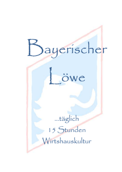 Hauptgerichte - Bayerischer L&ouml;we