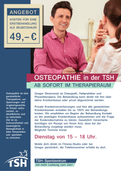 OSTEOPATHIE in der TSH