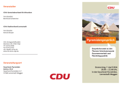 Pyramidengespräch - CDU Stadtverband Lennestadt