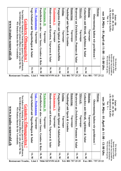 Wochenmenu 29.03 -01.04.2016 KW13