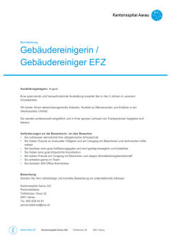 Info Ausbildung Geb&auml;udereinigung am KSA