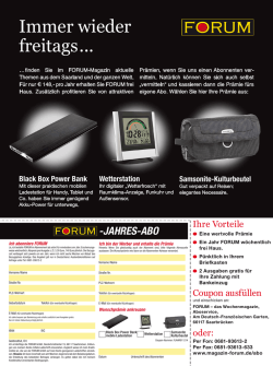 Immer wieder freitags... - FORUM