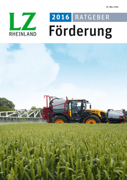 Ratgeber Förderung 2016 - Landwirtschaftskammer Nordrhein