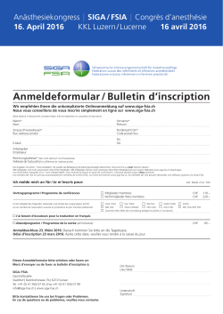 Anmeldeformular / Bulletin d`inscription