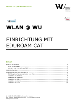 eduroam CAT - Wirtschaftsuniversit&auml;t Wien