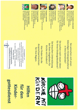 Flyer - Arbeitsbereich Kindergottesdienst