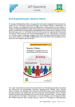 DLG-Expertenwissen: Sensory Claims ()