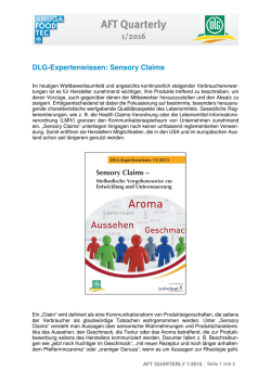 DLG-Expertenwissen: Sensory Claims ()