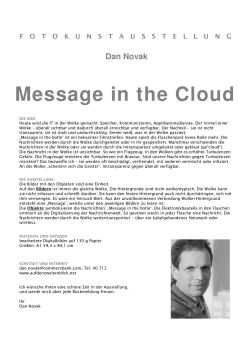 ABlatt Message in the cloud - Auf den zweiten Blick