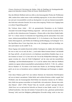 Heydenreich: Revisionen des Mythos. Hiob als Denkfigur der