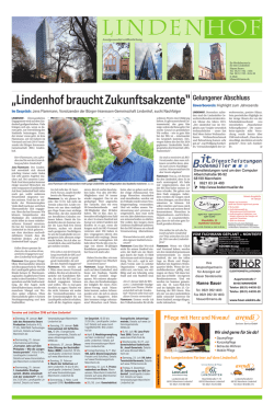 Lindenhof braucht Zukunftsakzente