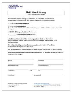 Beitrittserklärung - Deutscher Crowdsourcing Verband