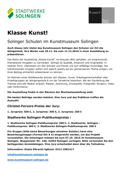 Klasse Kunst! - Kunstmuseum Solingen