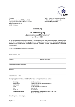 Anmeldeformular - Universität Potsdam