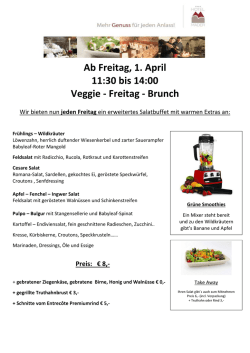 + Freitags Veggie Brunch