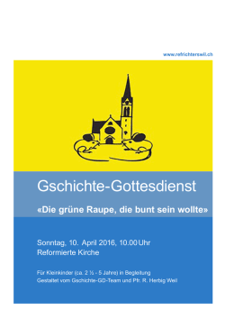 Gschichte-Gottesdienst