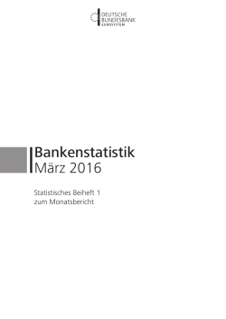 Bankenstatistik - März 2016