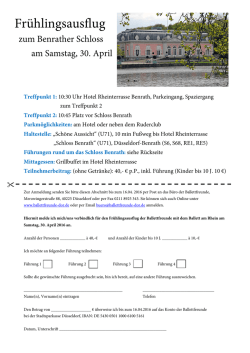 Einladung Frühlingsausflug 2016 Frühlingsausflug der