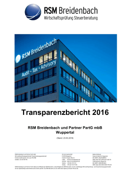 Transparenzbericht 2016