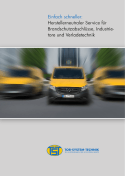Imagebrosch&uuml;re - TST | Tor-System