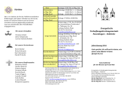 Gemeindebrief April und Mai