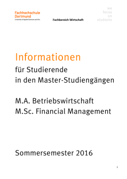 Informationen - Fachhochschule Dortmund