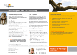 Hochverf&uuml;gbare SAP TREX Umgebung