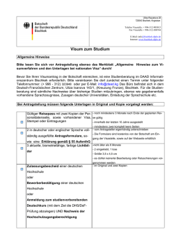 Merkblatt Studium - Deutsche Botschaft Bischkek