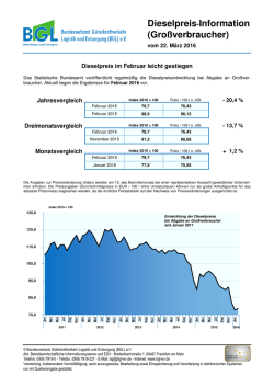 Dieselpreis-Information (Gro&szlig;verbraucher)