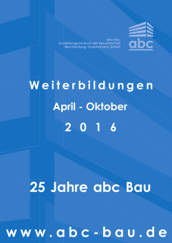 25 Jahre abc Bau www.abc-bau.de