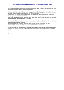 PSG- Auerbach auch wieder bei Aktion "Sauberhaftes Hessen" dabei